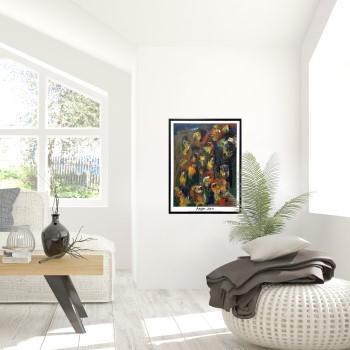 Sølv Asger Jorn Plakat - Vælg din ramme til hjemmet!
