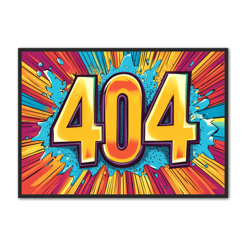 404 Gamer Plakat 50x70 cm - Ny Plakat til Gamer Værelse