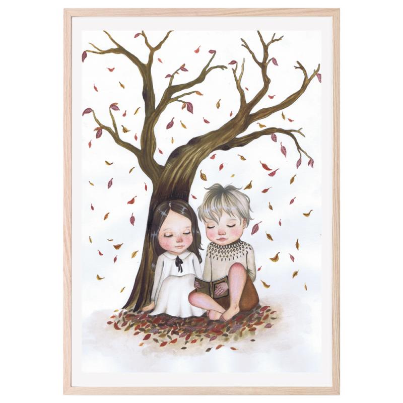 Hvid Storytelling Plakat 50x70 cm - Inspirerende Vægkunst
