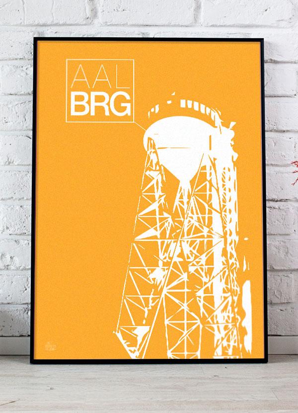 Aalborg Plakat Med Aalborg Tårnet Stor 70 100349, - Det Bedste Hjem Plakater