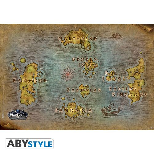 Verdensklasse Azeroth Kort Plakat til Gamere – Udforsk Nu!