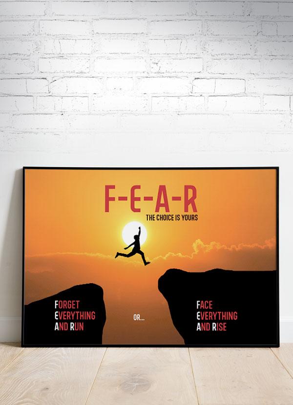 "Fear The Choice Is Yours Plakat - Download og Print"