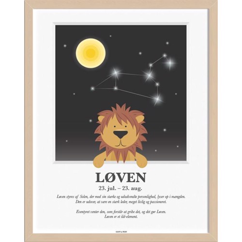 Børneplakat med Stjernetegnet Øven - Kids By Friis