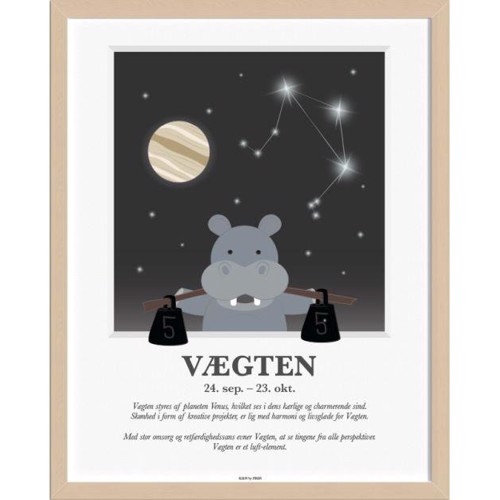 Kids Friis Stjernetegns Plakat Quotvægtenquot - Kids By Friis Plakater