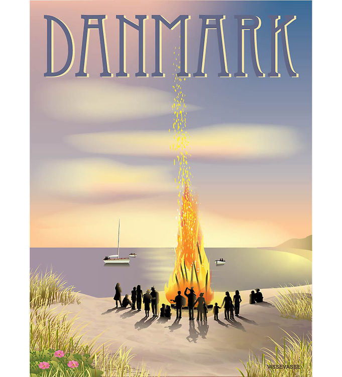 Vissevasse Plakat 15x21 Danmark Sankt Hans - Vissevasse Plakater  - 5713138404811