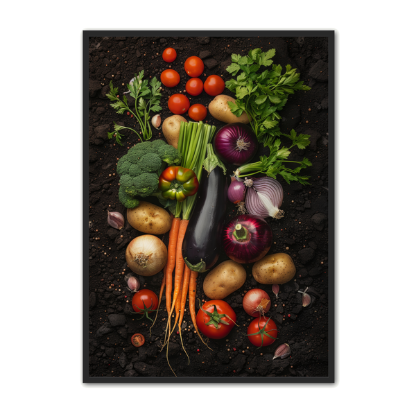 Inspirerende Plakat med Friske Grøntsager til Dit Hjem