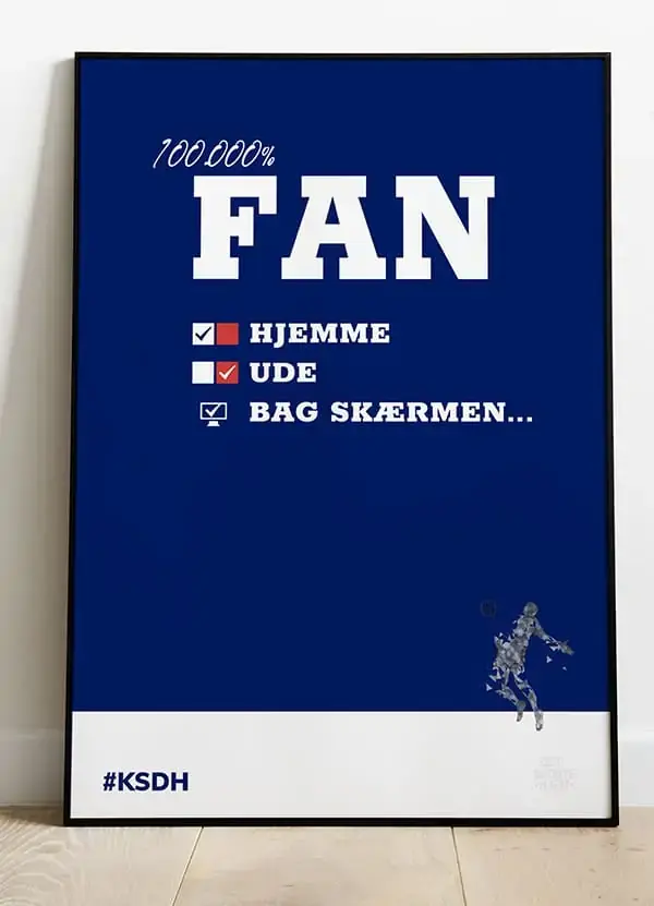AGF Fodboldplakat - Hviiie Fan Plakat 70x100 cm