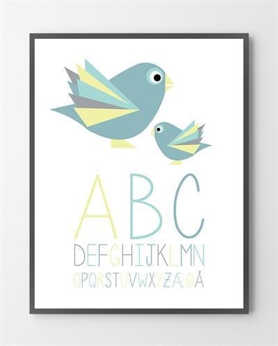 Abc Plakat Pastel 30x40 . - Liseborg Plakater