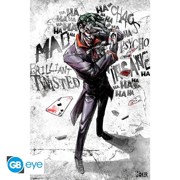 Comics Joker Type Posterplakat 61x91.5cm - !andet Plakater  - 5028486424542