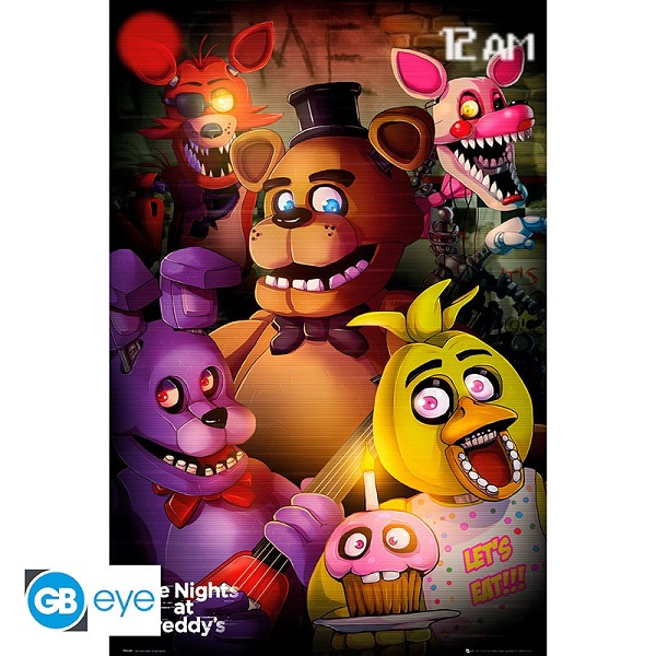 Five Nights at Freddy's Plakat – Hold Øje med Animatronikkerne!