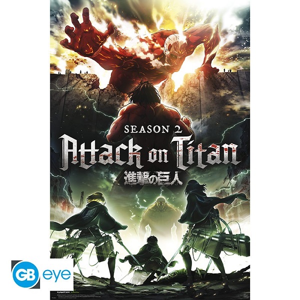 Attack Titan Key Art S2 Posterplakat 61x91.5cm - !andet Plakater  - 5028486383382
