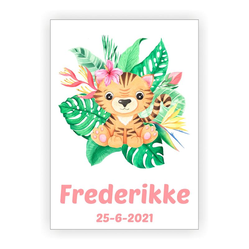 Plakat Med Navn Tiger Planter - Plakater