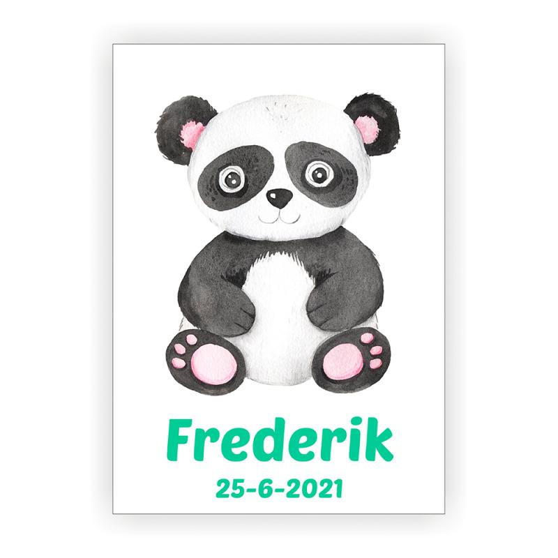 Sød Panda Navneplakat til Børneværelset – Unik Dekoration