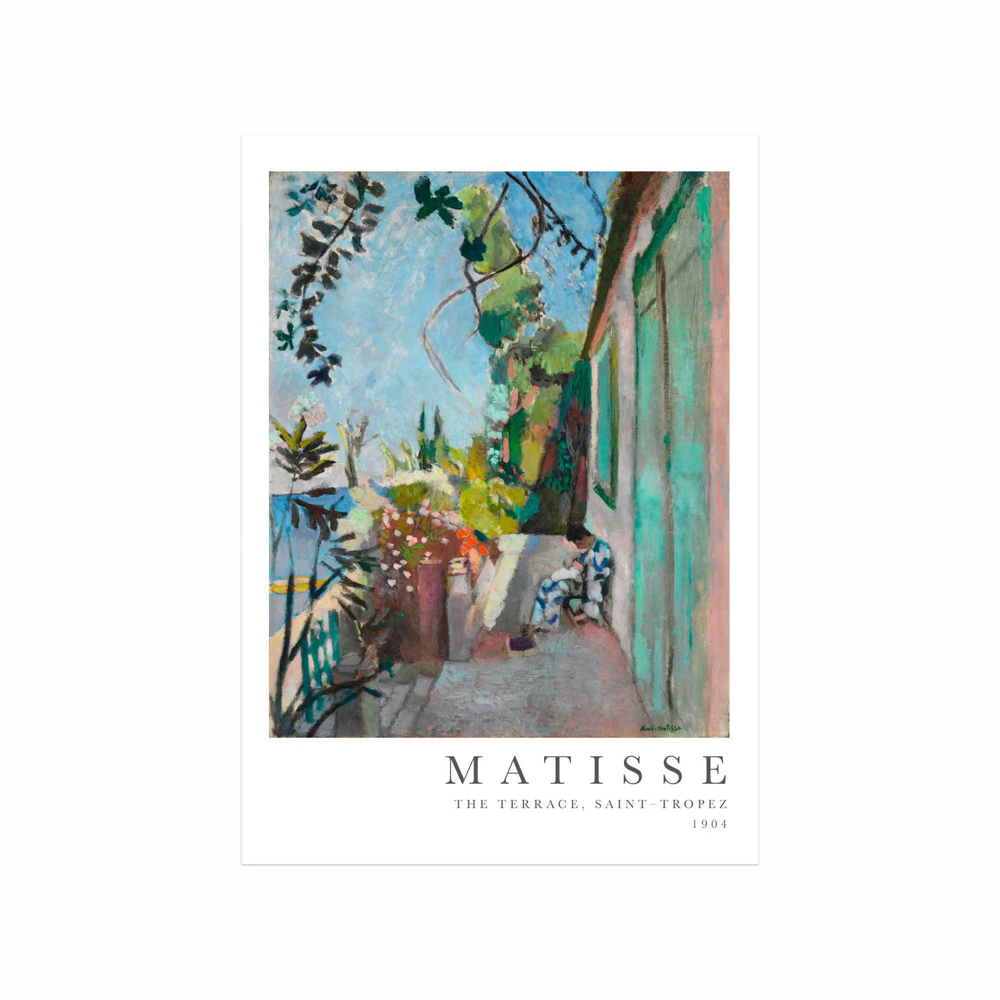 Henri Matisse Plakat - Terrasse i Saint Tropez Kunstværk