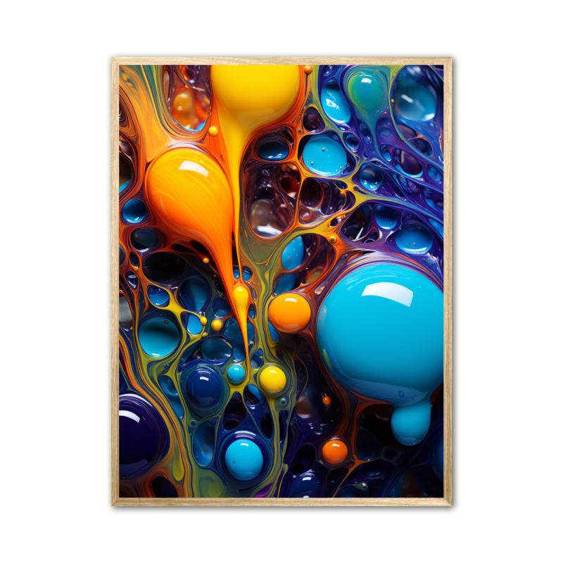 Abstrakt Plakat "Farvernes Vækkelse" 50x70 cm - Nyhed!