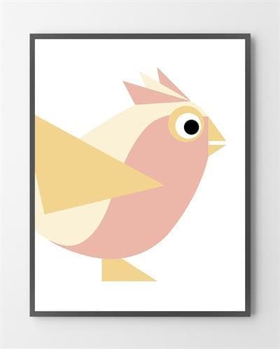 Grafisk Plakat Birdy Dus - Begrænset Udgave 30x40 cm