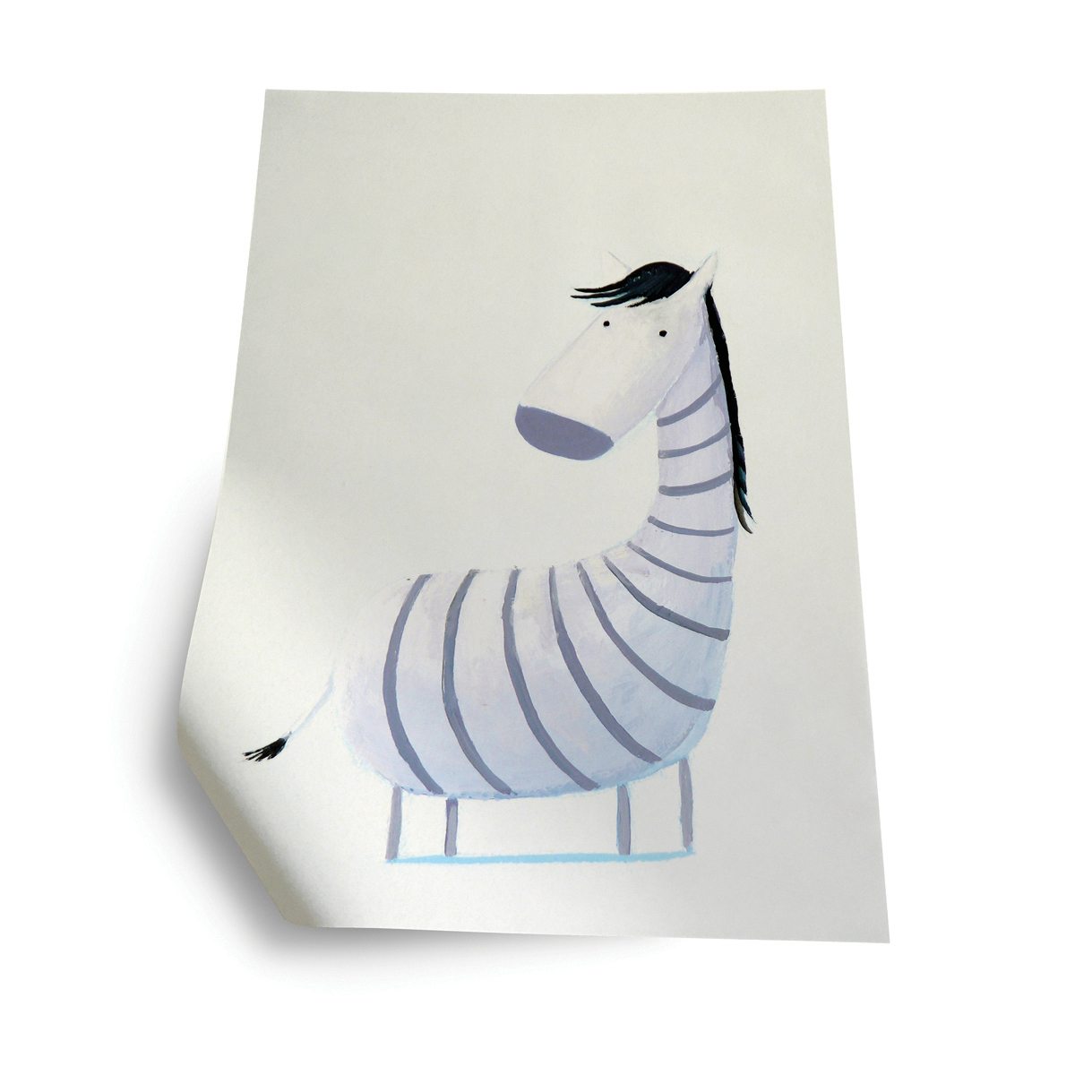 Stribet Hest Plakat - Incado Plakater
