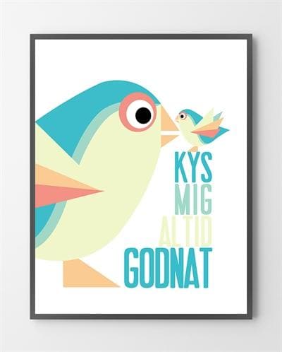 Begrænset Udgave Plakat med Pastel Kys – Unik Kunsttryk