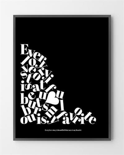 Grafisk Plakat: Every Love Story - Romantisk Vægkunst