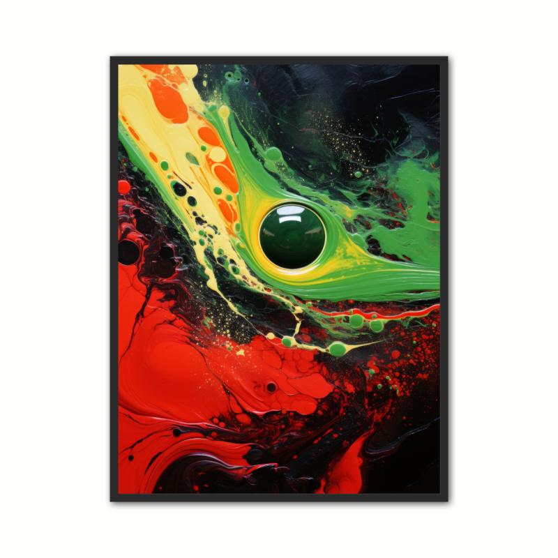 Abstrakt Plakat med Emerald Hush Shadows - Nyhed!