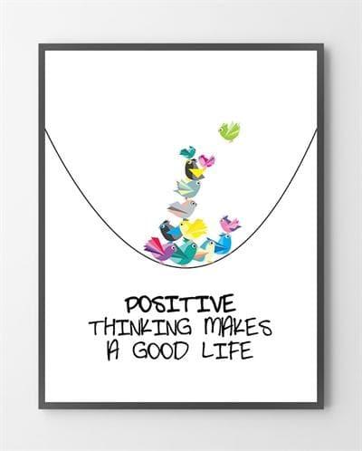Begrænset Udgave Plakat - Positive Life 50x70 cm