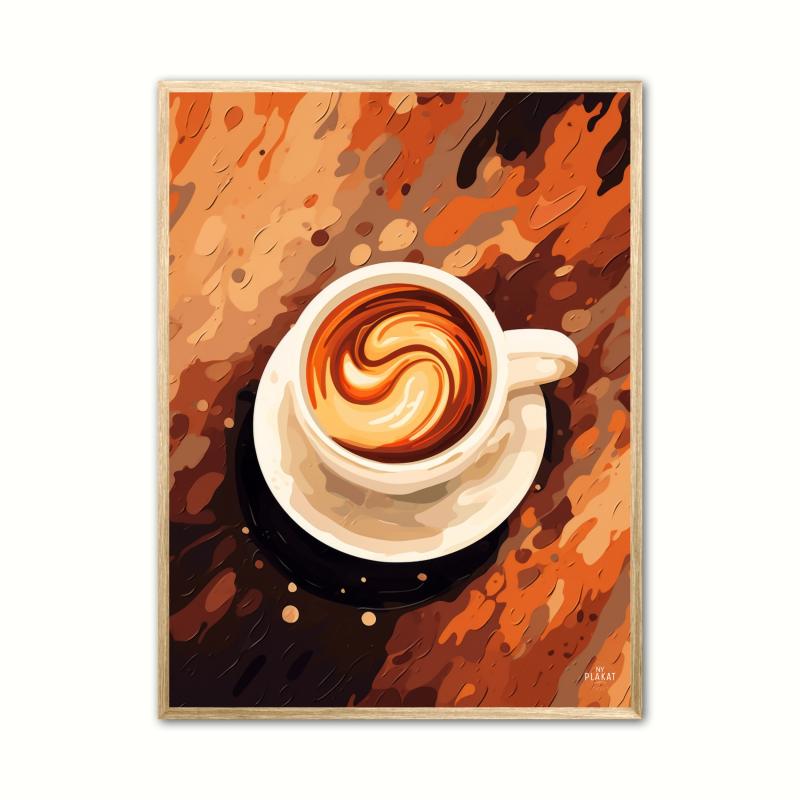 Abstrakt Kaffeplakat 50x70 cm - Nyhed!