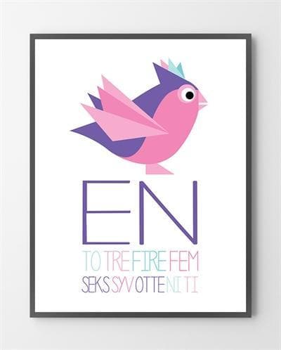 Tælleplakat til Børneværelset - Limited Edition 30x40