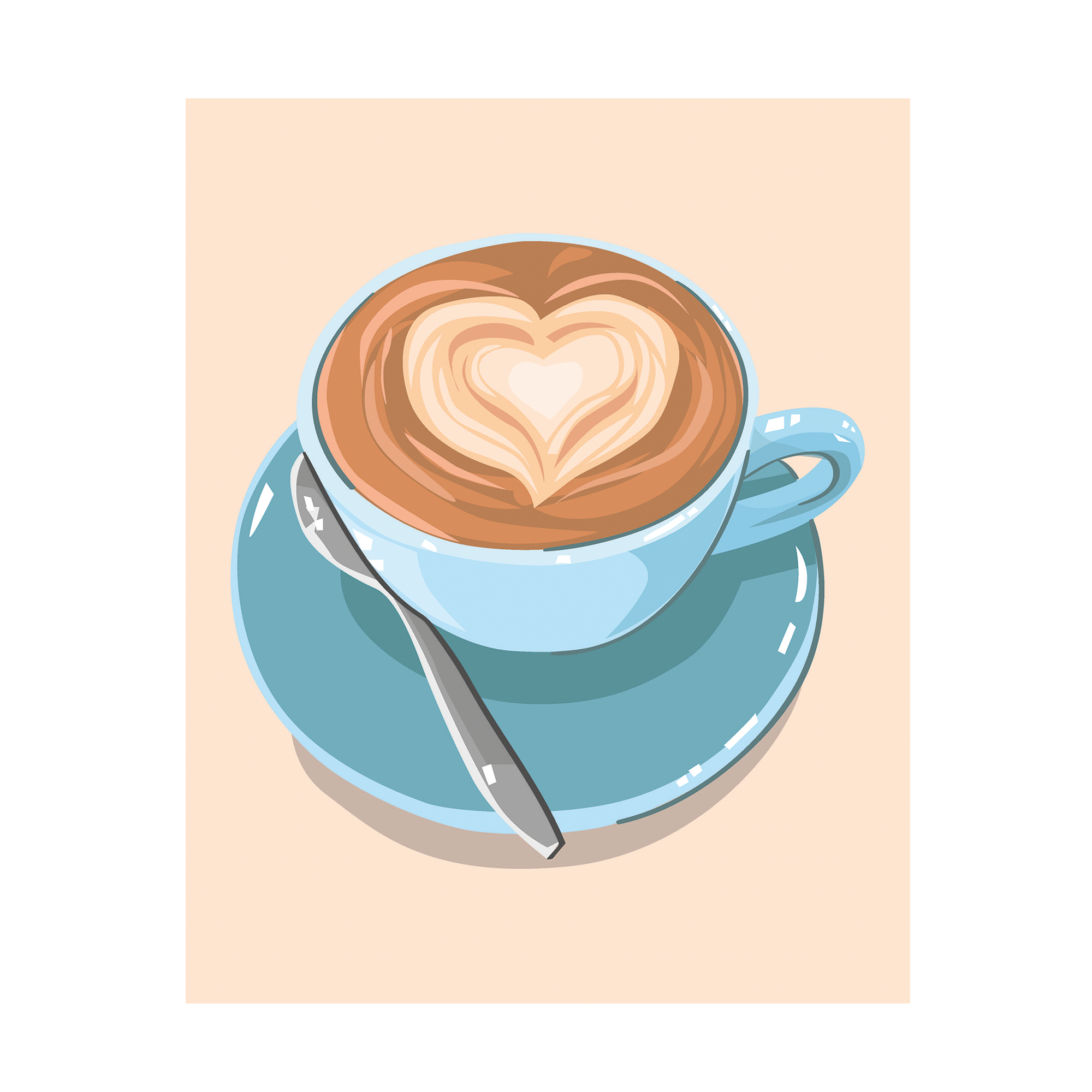 Plakat Quotkaffequot Beige. 40 50 . - Naga Plakater