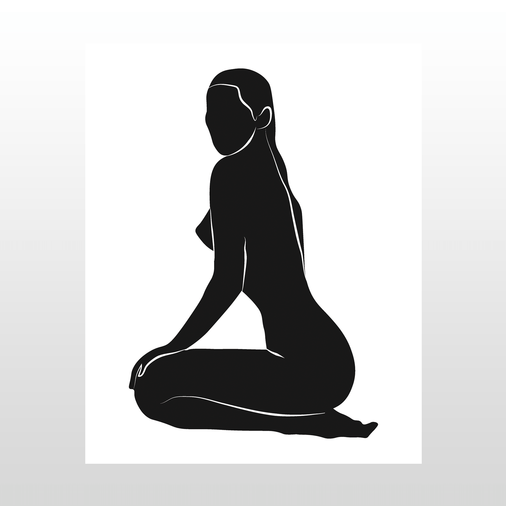 Plakat Quotsilhuet Damequot Sort. 40 50 . - Naga Plakater