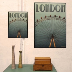 London Eye Plakat fra Vissevasse - Perfekt Minde om London