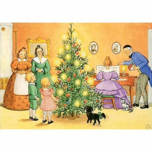 Petters Och Lottas Jul Plakat - Hjelm Förlag Plakater  - 7393182007183