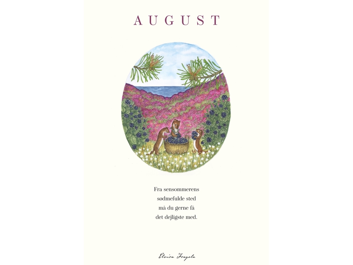 August Året Plakat Elvira Fragola - Csbooks Plakater  - 9788740679533