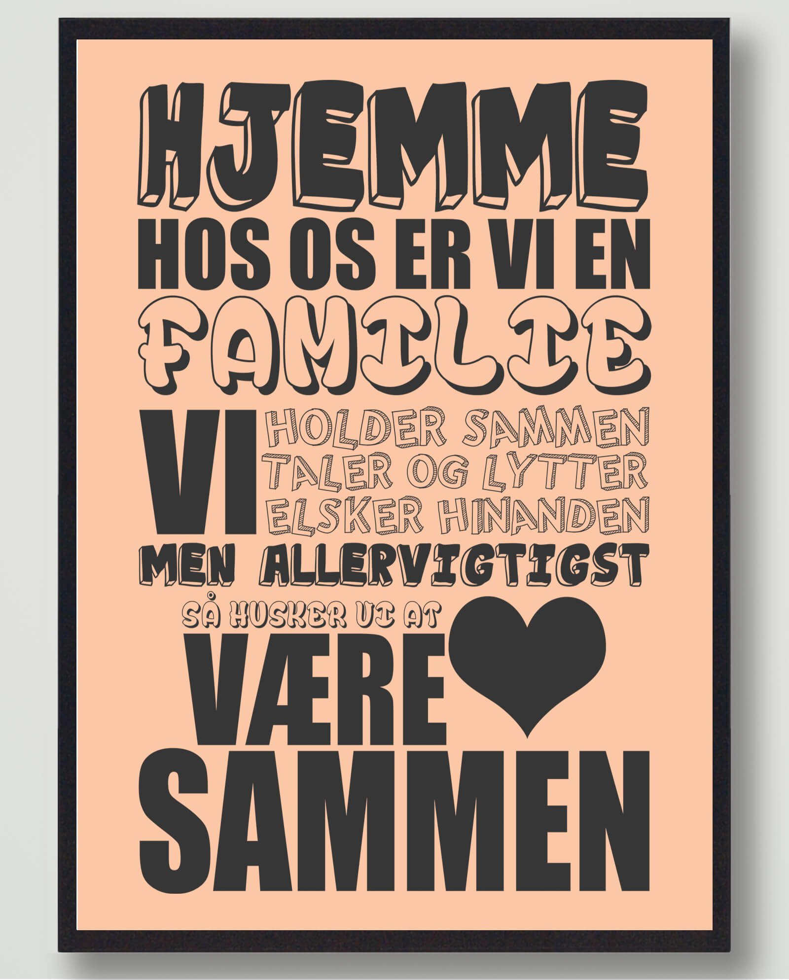 Hjemme Hos Orange Plakat Størrelse: 30x40cm - Plakatdyr Plakater