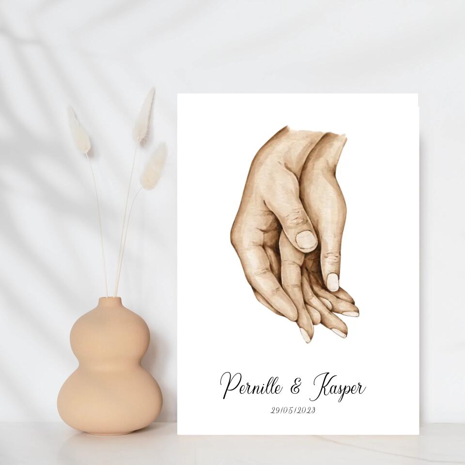 Love Hænder Design Selv Plakat - Teeinblue Plakater