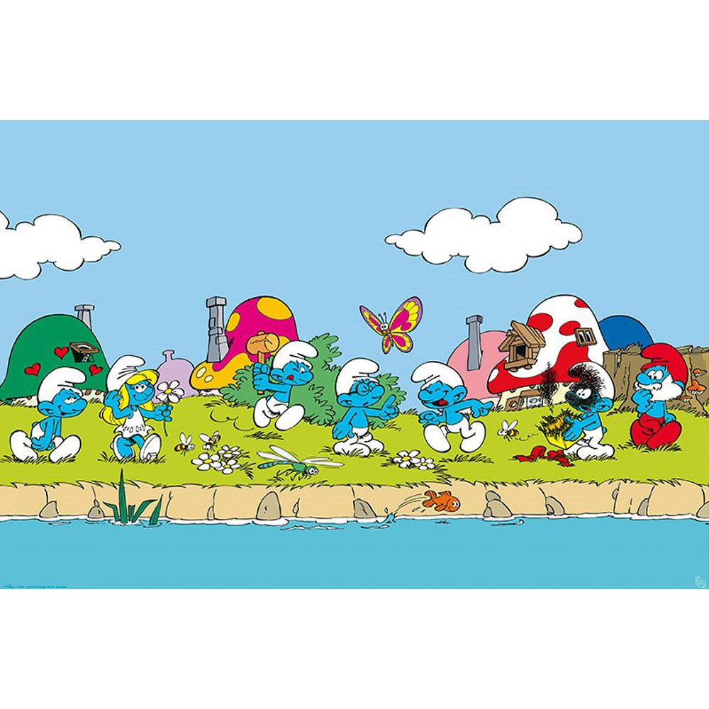 Smølfe Plakat 5x61cm - Smølfer Plakater  - 3665361125648