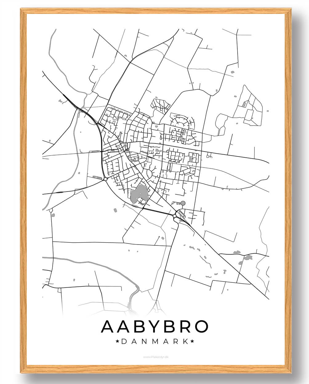 Hvid Aabybro Plakat Størrelse: 21x29 7cm - Plakatdyr Plakater