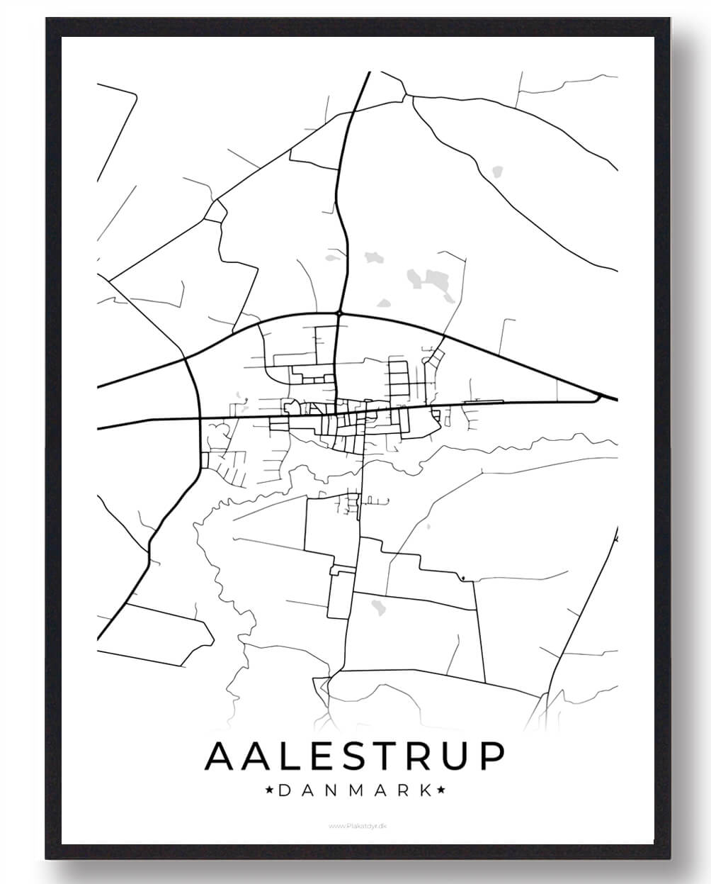 Hvid Aalestrup Plakat Størrelse: 21x29 7cm - Plakatdyr Plakater