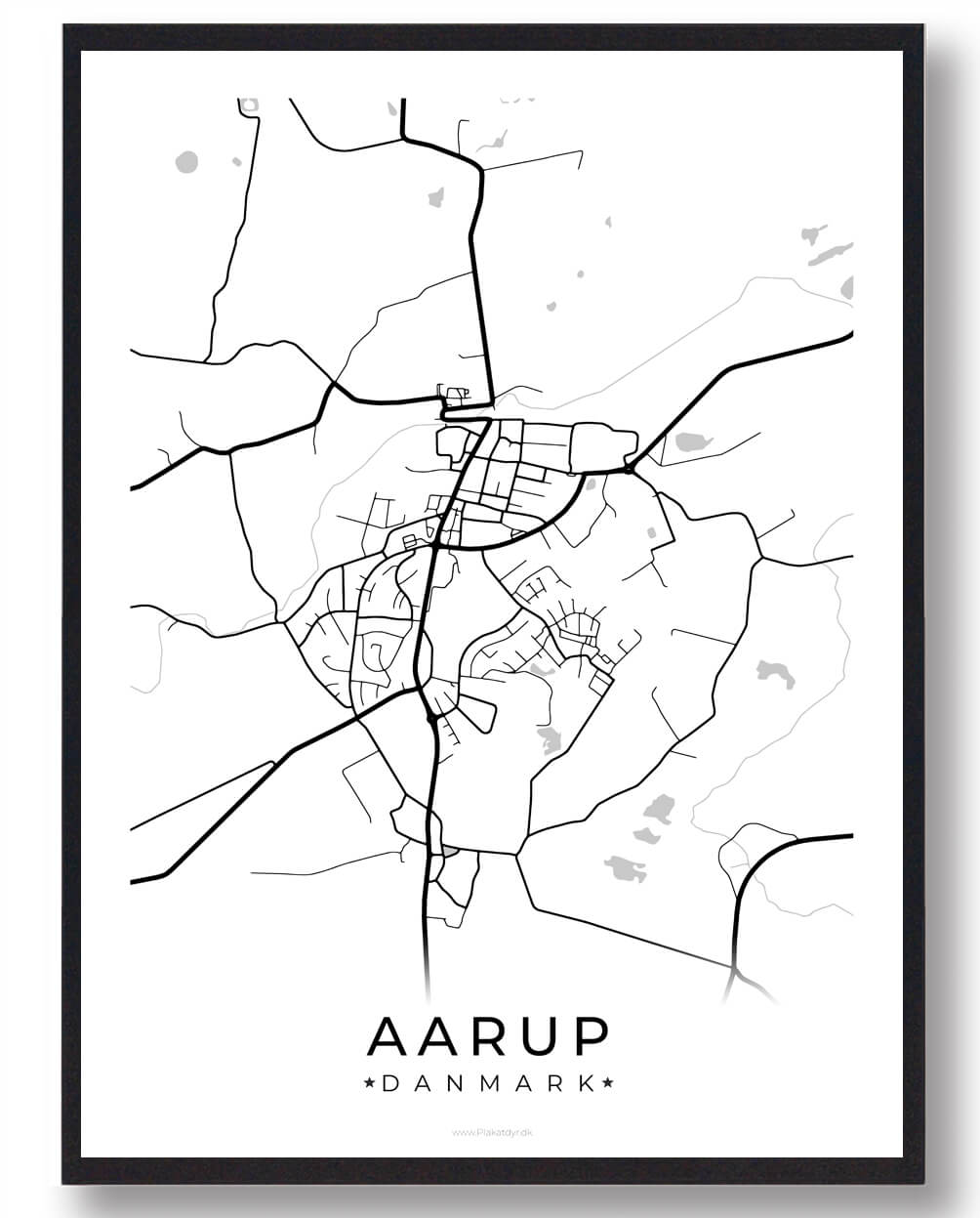 Hvid Aarup Plakat Størrelse: 15x21cm - Plakatdyr Plakater