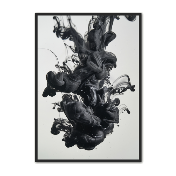 Sort Abstrakt Plakat Black Ink - Plakat Portalen Plakater