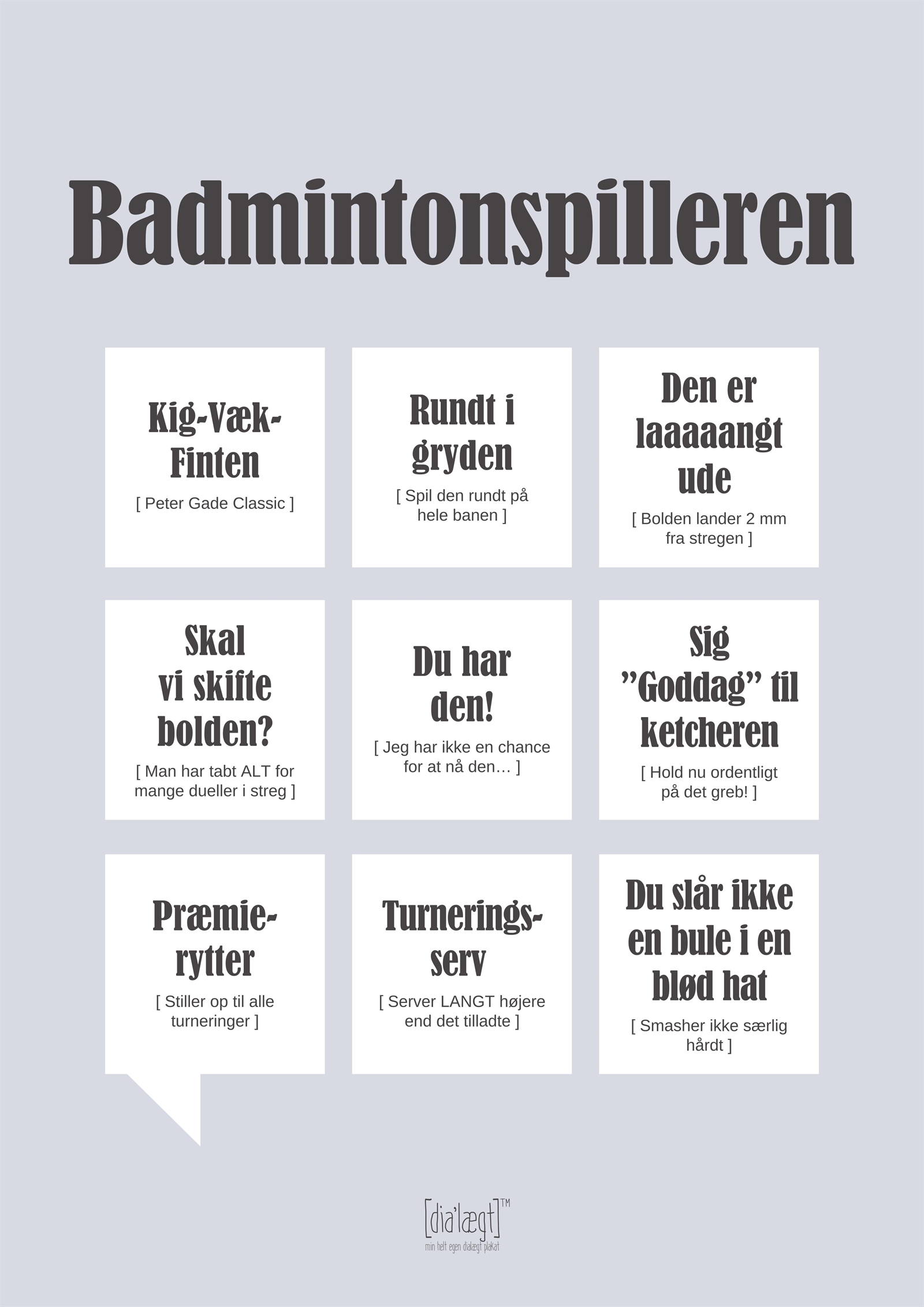 Plakat Badmintonspilleren - Diverse Plakater  - 1233445157056