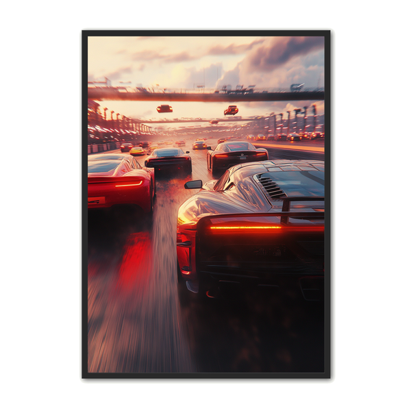 Bil Plakat Eksplosiv Racing Energi - Plakat Portalen Plakater