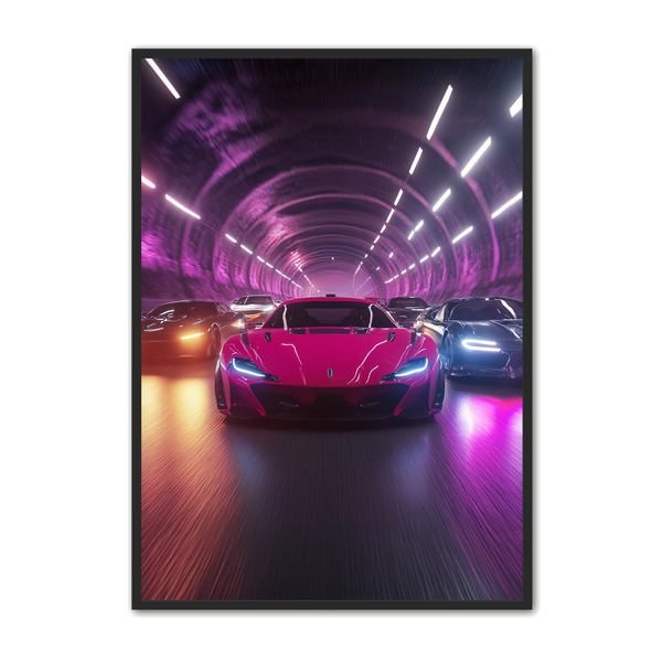 Bil Plakat Dynamisk Tunnelkørsel - Plakat Portalen Plakater