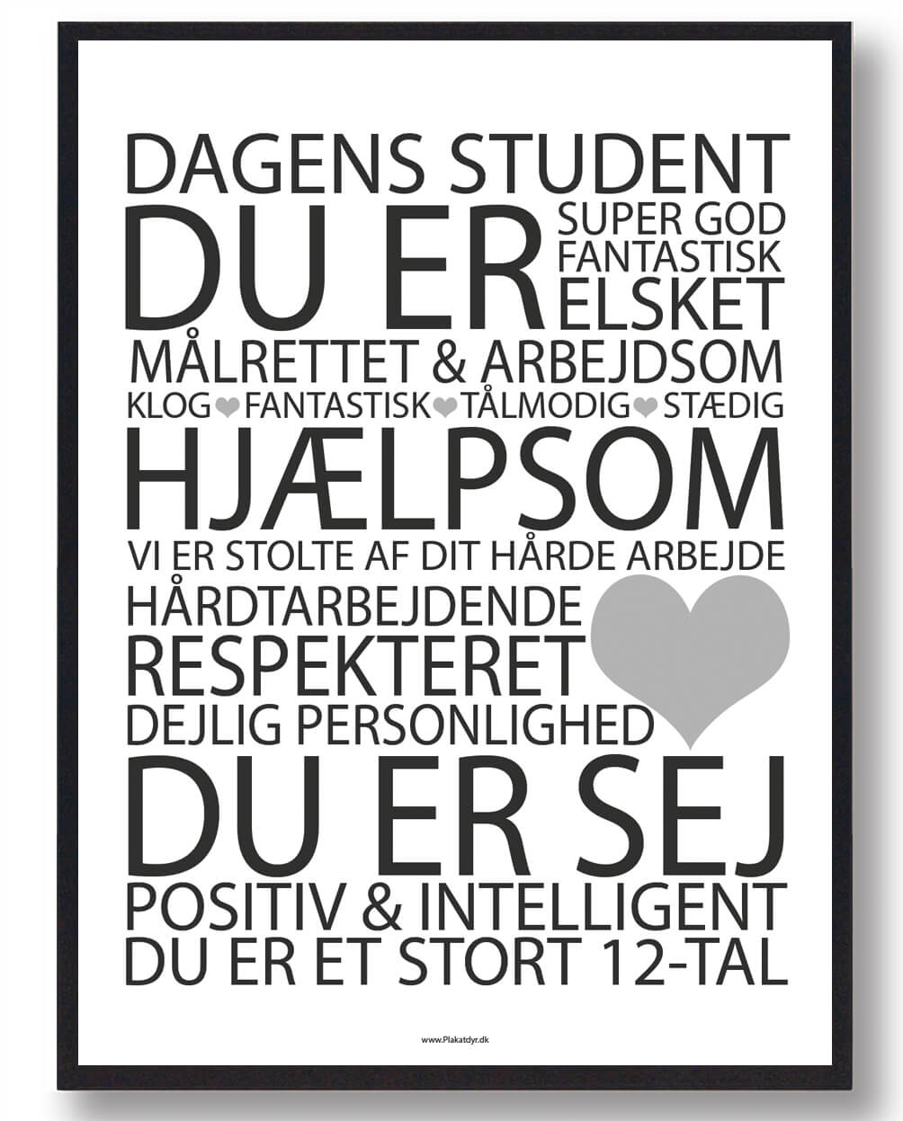 21x29,7cm (a4)) Dagens Student Plakat Størrelse: 21x29 7cm - Plakatdyr Plakater