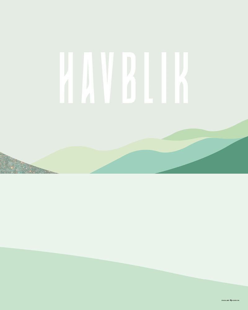 Grøn Havblik Grafisk Plakat - Plakater