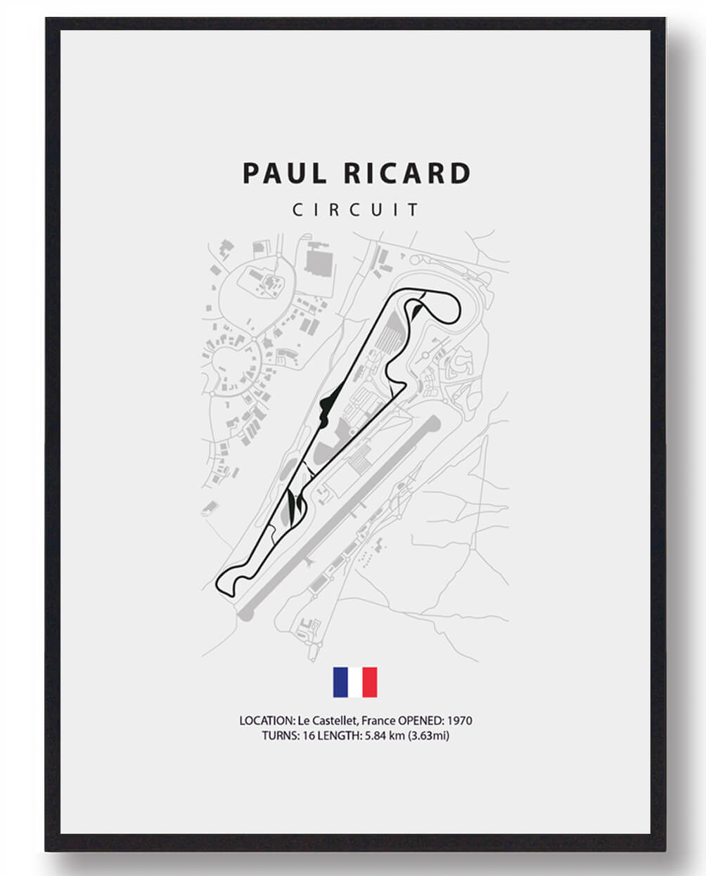 21x29,7cm (a4)) Circuit Paul Ricard Formel Lys Plakat Størrelse: 21x29 7cm - Plakatdyr Plakater