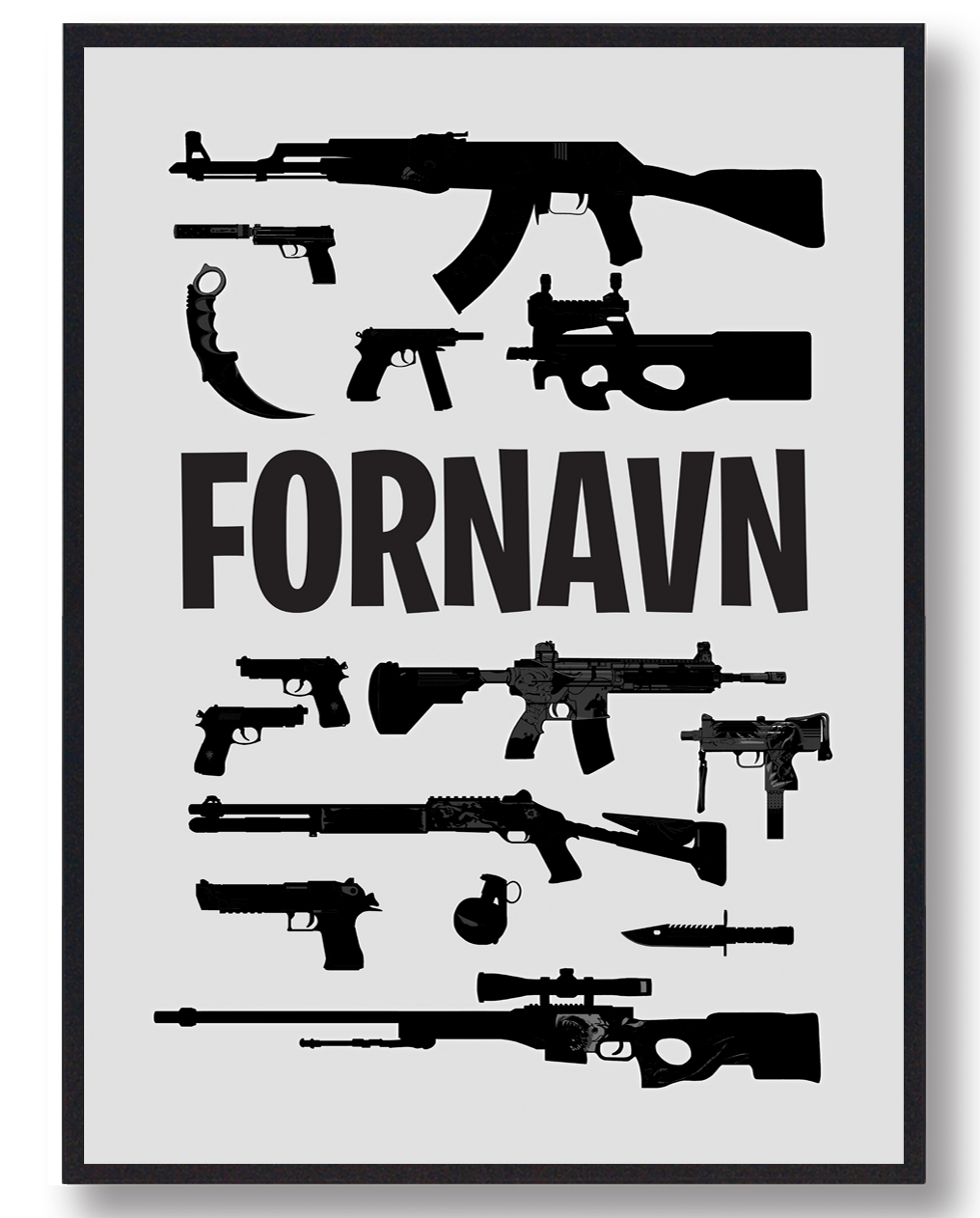 21x29,7cm (a4)) Csgo Plakat Med Navn Størrelse: 21x29 7cm - Plakatdyr Plakater