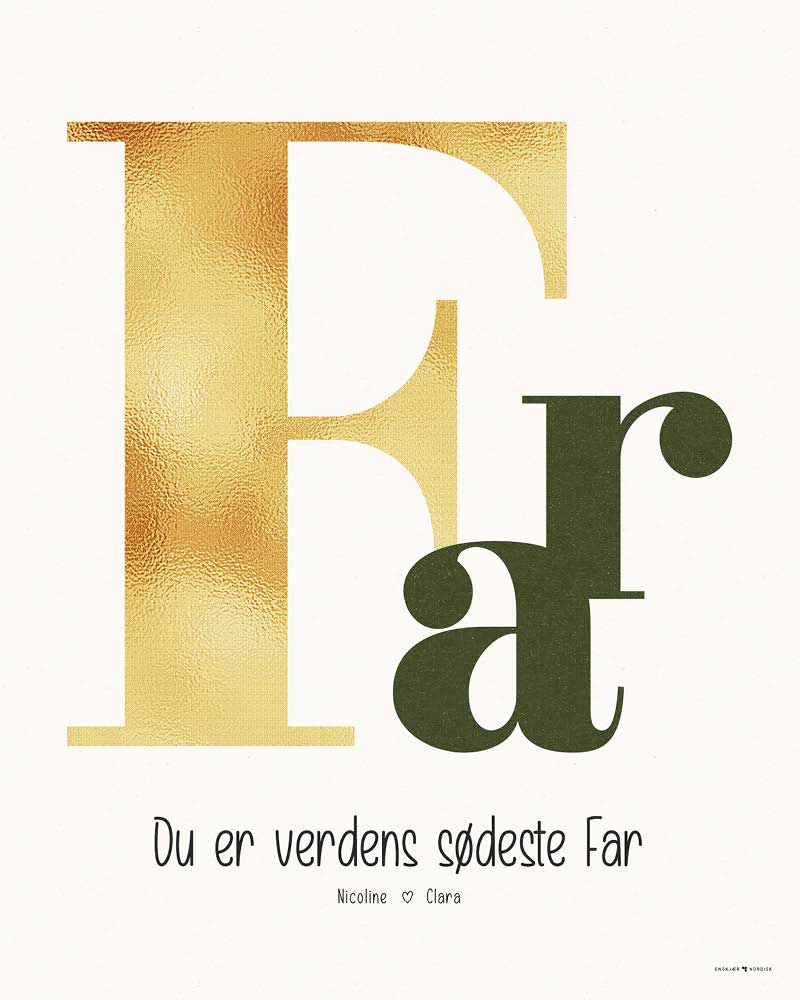 Grøn Far Plakat - Plakater