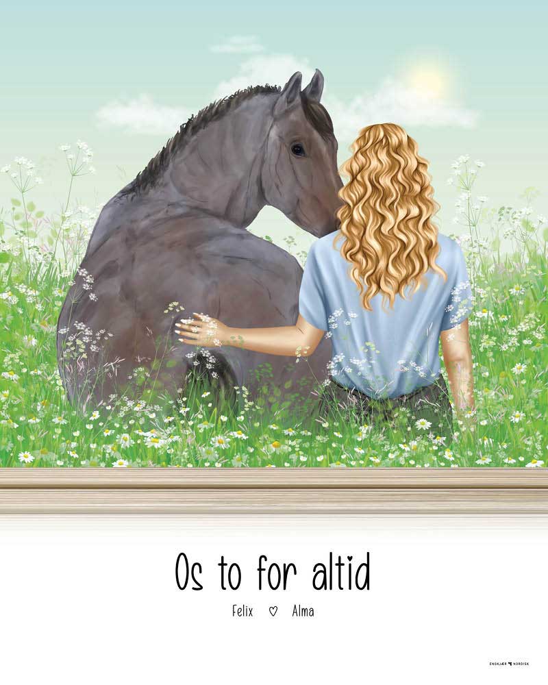 Design Selv Plakat: Person & Hest - Plakater