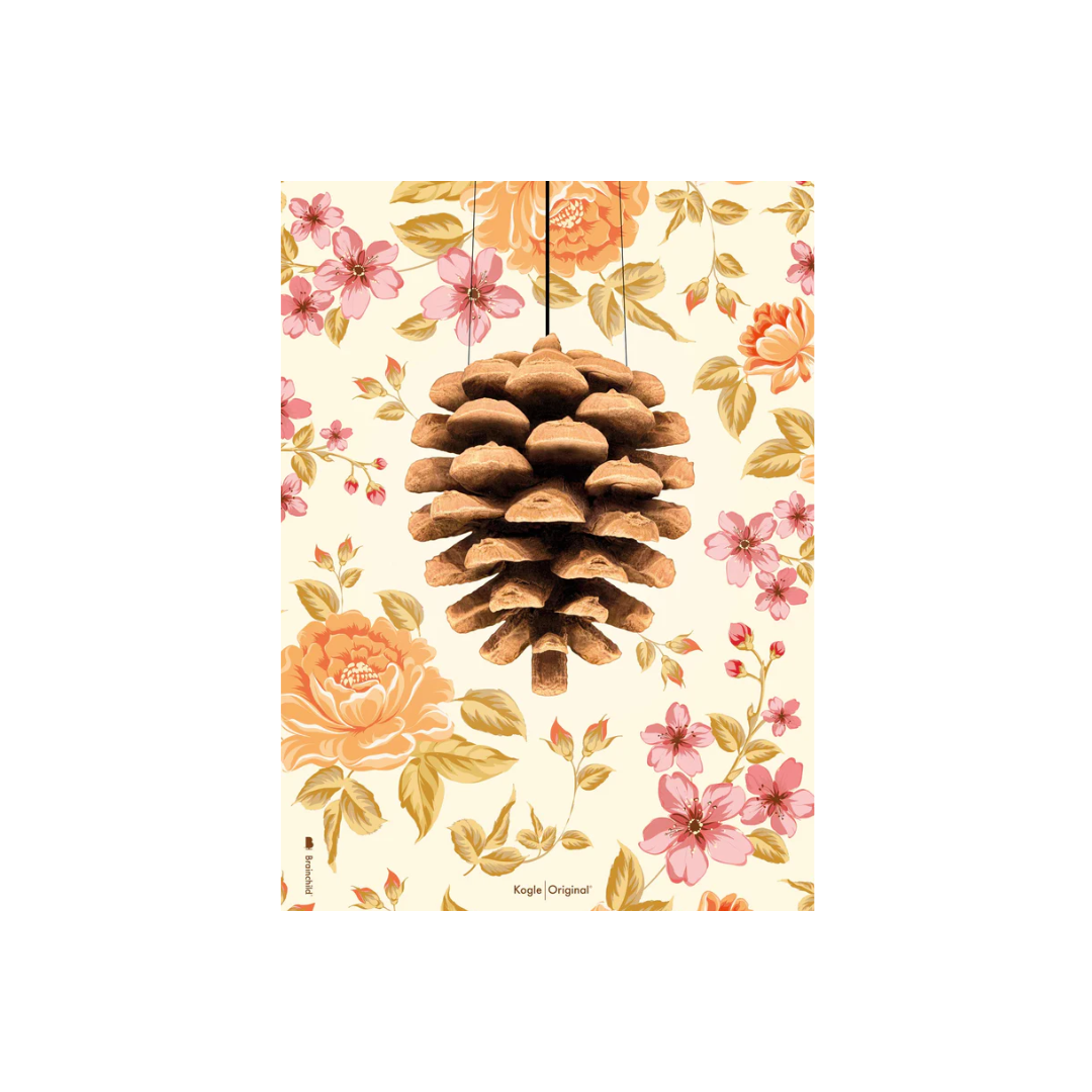 Plakat Med Koglen Beige Flora 30x40 - Brainchild Plakater  - 5715551421376
