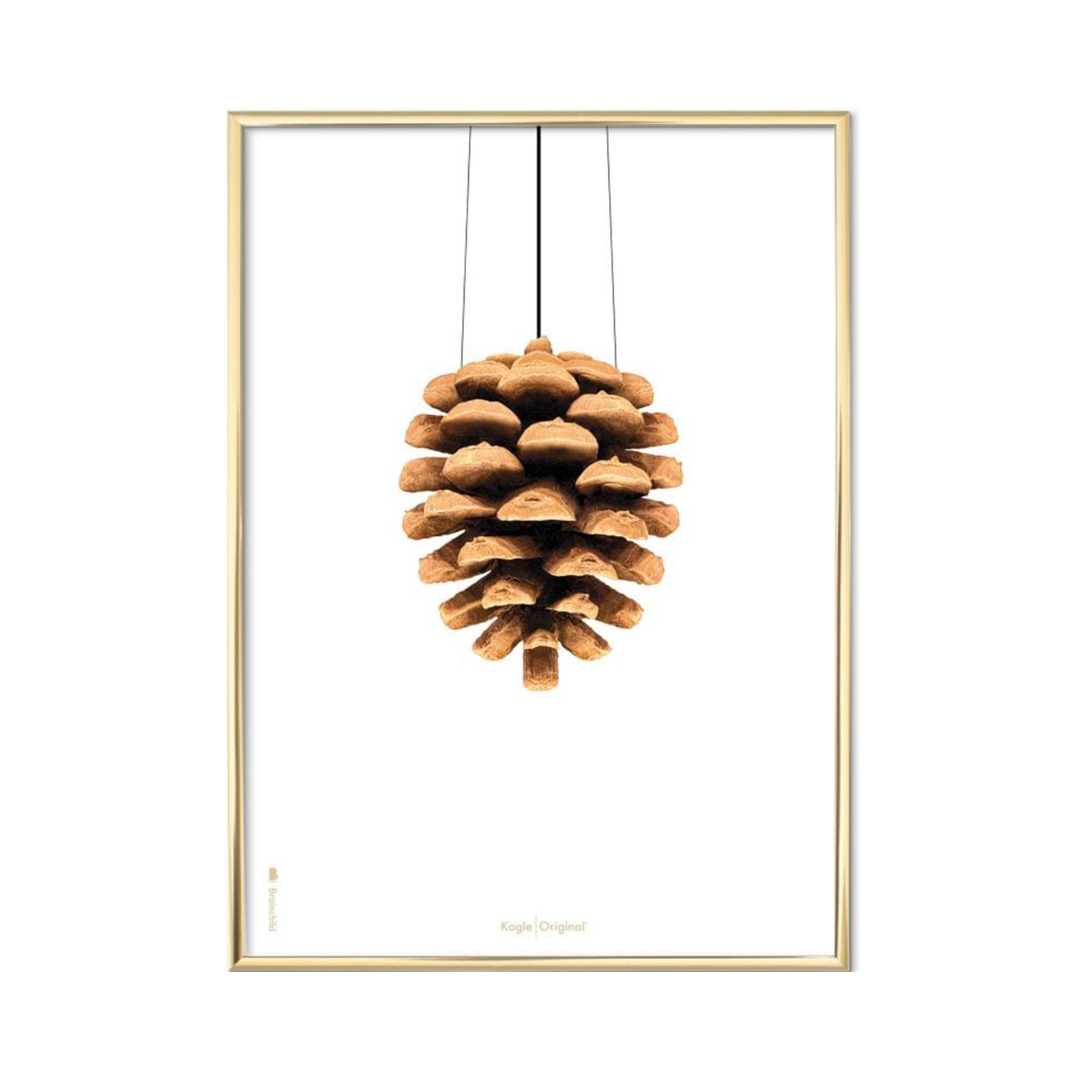 Hvid Plakat Med Koglen Klassisk 50x70 - Brainchild Plakater  - 5713713200327